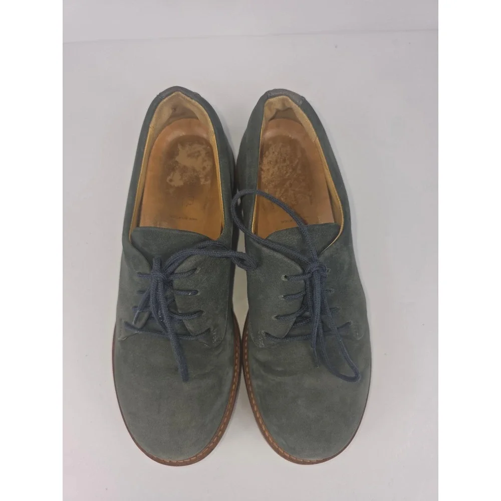 Samuel Hubbard Hubbard Free Oxford Dark Green Suede Vibram Sole Women's Size 7.5